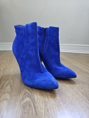 Aldo Royal Blue Suede Women's Ankle Boots